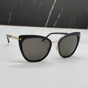 NEW TOM FORD TF717 01A WOMEN CAT EYE SUNGLASSES TOM FORD SIMONA FT0717/S